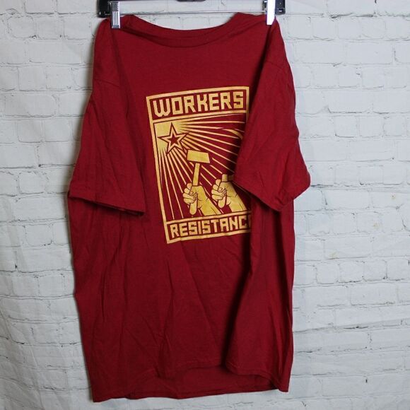 Men's WORKERS RESISTANCE Tee Large  - Picture 1 of 3